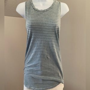 Maurices Denim Blue Striped Tank Top